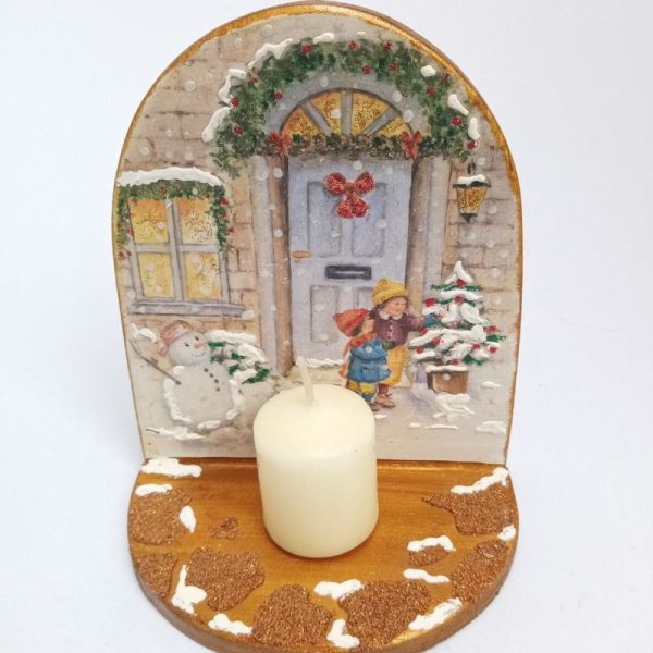 Χριστουγεννιάτικο βάση για κερί