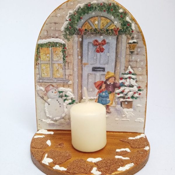 Χριστουγεννιάτικο βάση για κερί